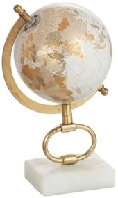 Glóbus na kovovej zlatej nohe Marble small - ∅15*27 cm