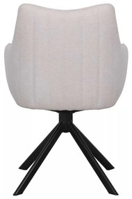Jedálenská stolička Azalia Velvet, krémová / čierna