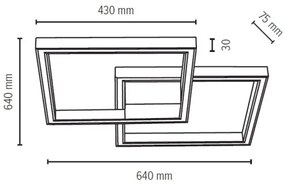 Spot-Light 9145274 - LED stropné svietidlo RAMME LED/48W/230V matný dub