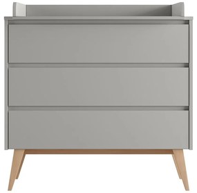 Sivá nízka detská komoda 100x52,5 cm Swing – Pinio