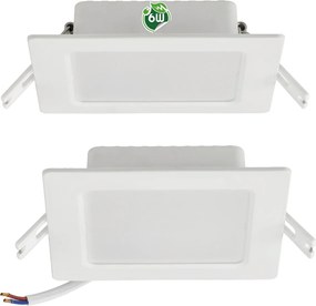 Zapustená LED stropná lampa 6W 660lm 4000K biela