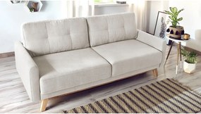 Béžová rozkladacia pohovka Bobochic Paris Balio Enjoy