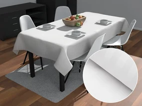 Biante Veľký damaškový obdĺžnikový obrus Atlas Grádl DM-011 Biely - pásiky 2 cm 220x260 cm
