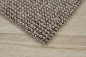 Spoltex, Metrážny koberec Texas 18 cognac, na mieru, šíře 4m,5m, hnedá, filc, chodba / predsieň