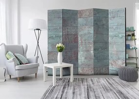 Paraván - Turquoise Concrete II [Room Dividers] Veľkosť: 225x172, Verzia: Jednostranný