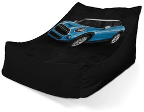 Sablio Sedací vak Lounge Mini sedan Čierne pozadie - 80 x 95 x 50 cm