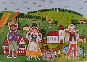 MARIONETINO Bábky a kulisy k rozprávke Čert a Káča