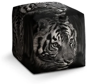 Sablio Taburet Čiernobiely tiger: 40x40x40 cm