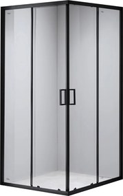BPS-koupelny Štvorcový sprchový kút BL30C 100x100 čierna/transparent - bez vaničky