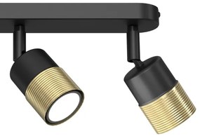 Bodové svietidlo MIZU 3xGU10/8W/230V čierna/mosadz