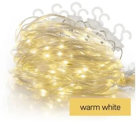 Vánoční LED řetěz Nanos rampouchy s programy 2,9 m teplá bílá