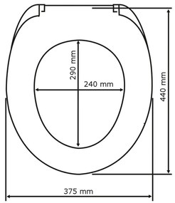 WC sedadlo Wenko Ape, 44,5 × 37,5 cm