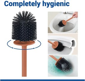 Hnedá keramická WC kefa Fablo – Wenko