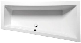 Polysan Polysan, ANDRA R SLIM asymetrická vaňa 180x90x45cm, biela, 78771S