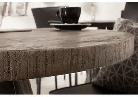 Jedálenský stôl 39368 Ø80cm Drevo Mango šedé  - Komfort-nábytok