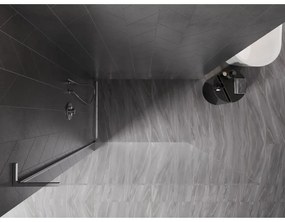 Mexen, Mexen Kioto-X L sprchová stena 100 x 200 cm, 10 mm priehľadná, chróm - 800-100-107-01-00-X