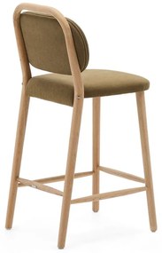 Kaki barová stolička (výška sedadla 66 cm) Helda – Kave Home