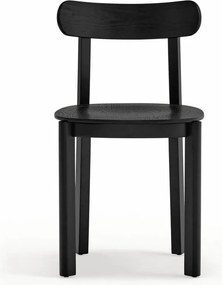 Čierna jedálenská stolička v dekore jaseňa Nara – Teulat