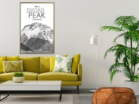 Artgeist Plagát - Broad Peak [Poster] Veľkosť: 20x30, Verzia: Čierny rám s passe-partout