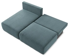 Tyrkysovomodrá rozkladacia/s úložným priestorom rohová pohovka (ľavý roh) Kalena – Makamii