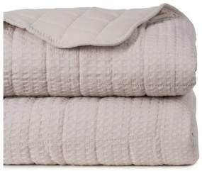 Béžový prešívaný pléd 240x260 cm – Ixia