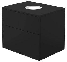 Deante Prizma, závesná skrinka s pultovou doskou 600x470x520 mm, čierna matná, DEA-SDI_NB61