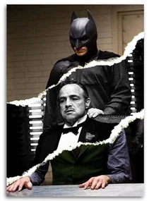 Gario Obraz na plátne Koláž Batman a Krstný otec - Norrobey Rozmery: 60 x 90 cm