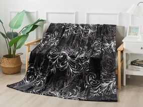 XPOSE® Mikroplyšová deka RAMADA - čierna 140x200 cm