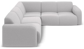 Svetlosivá rohová pohovka z textílie bouclé (variabilná/do L) Molino – Micadoni Home