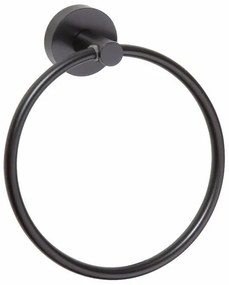 SAPHO XB402 X-Round Black držiak uterákov kruh, čierna