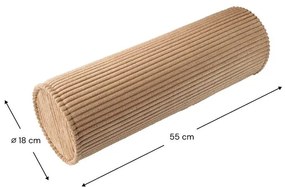 Hnedý menčestrový detský pohovkový vankúš Roll – Wigiwama