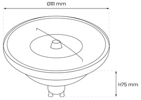 Halogénová LED žiarovka GU10 teplá 3000k 10,5w 550 lm biela