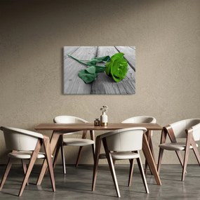 Obraz - Zelená ruža (90x60 cm)