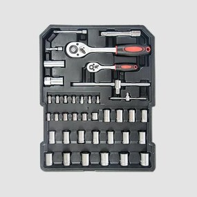 STAVTOOL Sada náradia v pojazdnom boxe, 188 dielov | 370 × 210 × 520 mm, hliníkový box