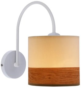 Nástenná lampa BIANCO 1xE27/40W/230V biela/hnedá