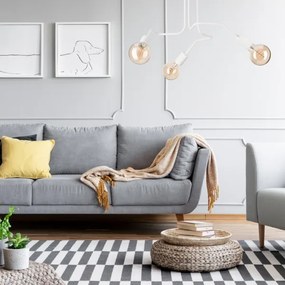 Prisadený luster MATYLDA 3xE27/60W/230V biela