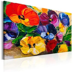 Obraz - Spring Pansies Veľkosť: 60x40, Verzia: Na talianskom plátne