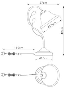 Globo 69007-1T - Stolná lampa POSADAS 1xE27/60W/230V