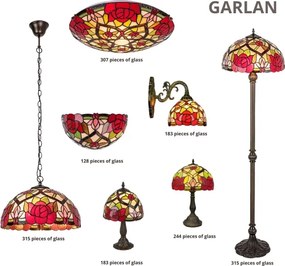 Brilagi - Tiffany vitrážová stojacia lampa GARLAN 2xE27/60W/230V