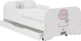 Wooden Toys Detská posteľ MIKI  140x70  MEDVEDÍK INDIÁN