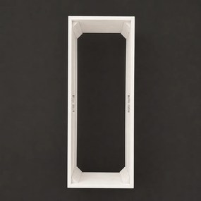 AMADEA Drevený obal na kvetináč so srdcom biely, 62x21,5x17cm Český výrobok