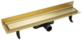 Laveo BASSO, sprchový žľab k stene, 700 mm, zlatá lesklá, LAV-COB_G71D