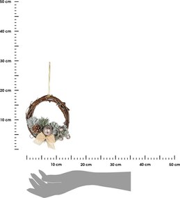 Vianočný veniec Zasnežený 15 cm