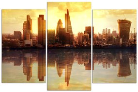 Obraz na plátne - Západ slnka  Londýn 128C (120x80 cm)