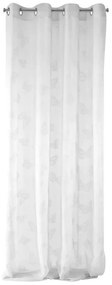 EUROFIRANY Jemný vzdušný záves zdobený potlačou 140 cm x 250 cm biela 100 % polyester