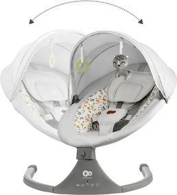 KINDERKRAFT - Detská hojdačka s melódiou 2v1 LUMI svetlošedá