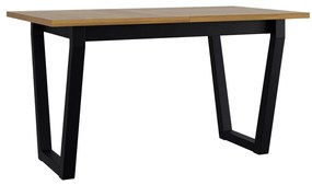 Rozkladací stôl Elarno 80 x 140/180 II, Morenie: dub grandson - L, Farby nožičiek: čierne kovové