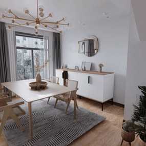Komoda Tarzanote (dub + biela). Akcia -16%. Vlastná spoľahlivá doprava až k Vám domov. 1121652