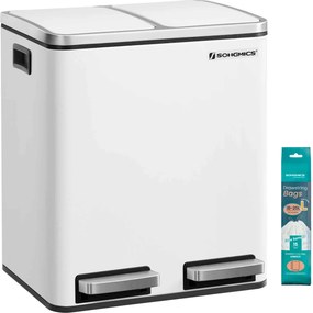 Odpadkový kôš na triedený odpad Kôš 30 l biely
