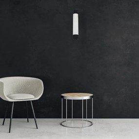 Závesné svietidlo Marble, 1x mramorové/čierne kovové tienidlo, w